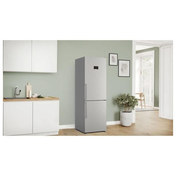 Réfrigérateur combiné BOSCH KGN367ICT SER4 - Classe C - Capacité 321L - H186 x L60 x P66,50 cm - Inox Réfrigérateur combiné BOSCH KGN367ICT SER4 - Classe C - Capacité 321L - H186 x L60 x P66,50 cm - Inox