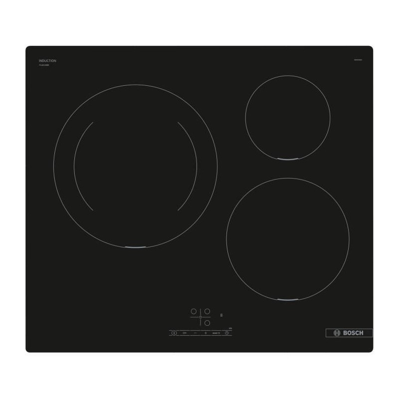 Table induction 60cm - BOSCH PUJ611BB5E SER4 Noir - 3 foyers - L592xP5 Table induction 60cm - BOSCH PUJ611BB5E SER4 Noir - 3 foyers - L592xP5
