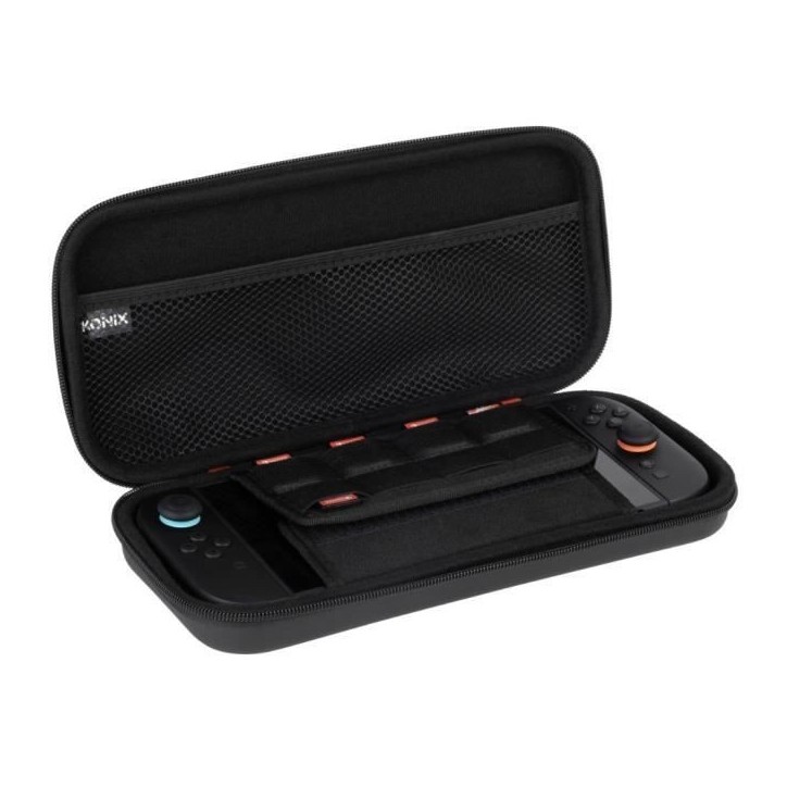Housse de protection et transport - KONIX - Console Nintendo Switch 2 - Filet rangement accessoires - 8 compartiments jeux - Noi Housse de protection et transport - KONIX - Console Nintendo Switch 2 - Filet rangement accessoires - 8 compartiments jeux - Noi