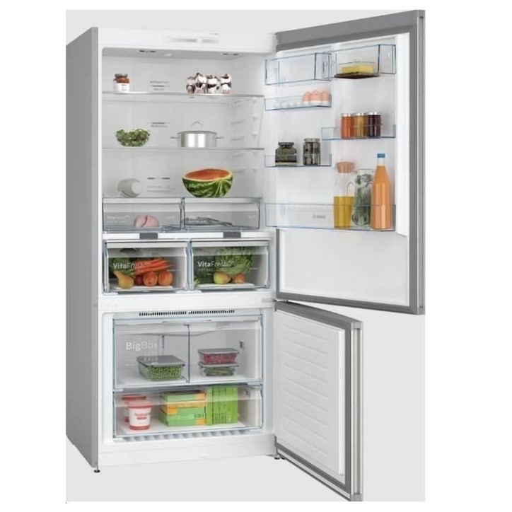 Réfrigérateur combiné - BOSCH - KGN86VIEA - Classe E - 479 L - 186 x 86 x 81 cm - Acier brossé Réfrigérateur combiné - BOSCH - KGN86VIEA - Classe E - 479 L - 186 x 86 x 81 cm - Acier brossé