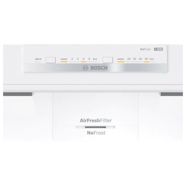 Réfrigérateur combiné - BOSCH - KGN86VIEA - Classe E - 479 L - 186 x 86 x 81 cm - Acier brossé Réfrigérateur combiné - BOSCH - KGN86VIEA - Classe E - 479 L - 186 x 86 x 81 cm - Acier brossé
