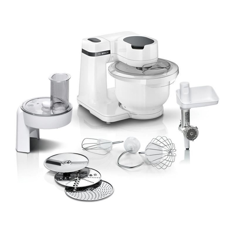 Robot pâtissier BOSCH Serie 2 MUMS2AW21- 700 W - 4 vitesses - 3,8 L - Robot pâtissier BOSCH Serie 2 MUMS2AW21- 700 W - 4 vitesses - 3,8 L -