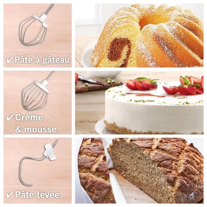 Robot pâtissier BOSCH Serie 2 MUMS2AW21- 700 W - 4 vitesses - 3,8 L - 3 disques - hachoir a viande - Blanc Robot pâtissier BOSCH Serie 2 MUMS2AW21- 700 W - 4 vitesses - 3,8 L - 3 disques - hachoir a viande - Blanc