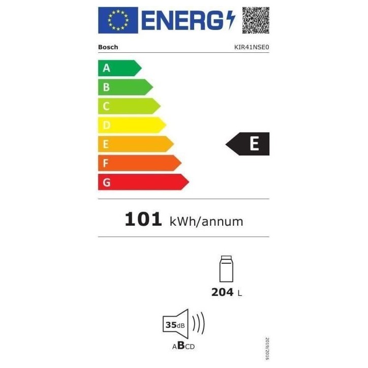 Réfrigérateur BOSCH SER2 KIR41NSE0 1 porte Intégrable 204 L Porte a glissiere Réfrigérateur BOSCH SER2 KIR41NSE0 1 porte Intégrable 204 L Porte a glissiere