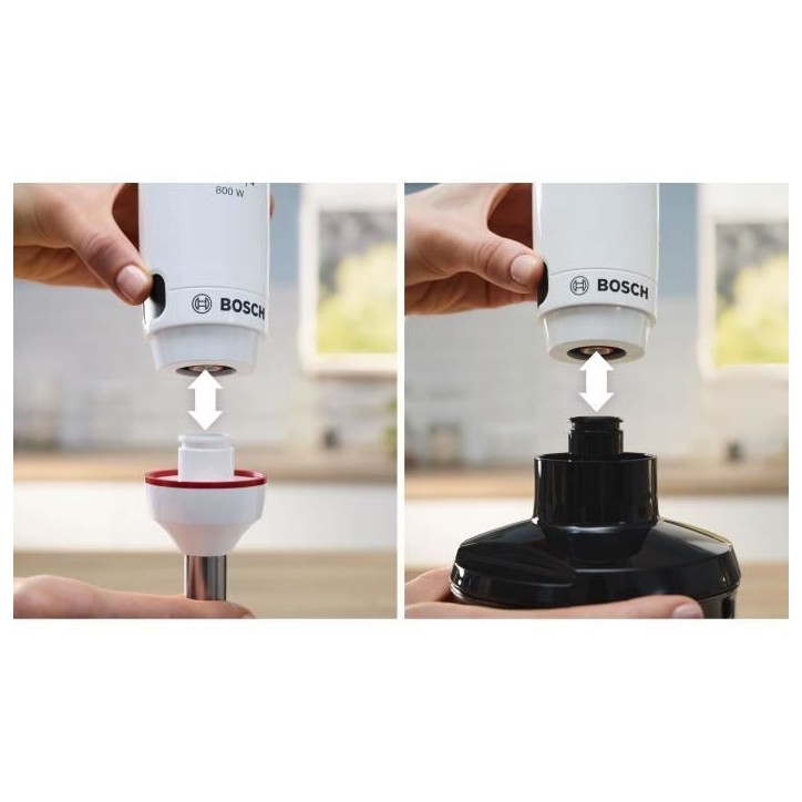 Mixeur plongeant - BOSCH - MSM4W410 ErgoMaster - Moteur 800W - 4 lames QuattroBlade - Levier vitesses a gachette + turbo Mixeur plongeant - BOSCH - MSM4W410 ErgoMaster - Moteur 800W - 4 lames QuattroBlade - Levier vitesses a gachette + turbo