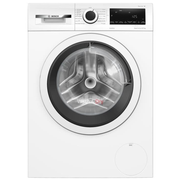 Lave-linge séchant BOSCH WNA144V0FR SER4 - 9 / 5 kg - Induction - L60cm - 1400 trs/min - Blanc