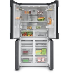 Réfrigérateur combiné - BOSCH SER4 - KFN96AXEA - Multi-portes - Classe E - 605 L - 183 x 90,5 x 73,1 cm - Acier brossé
