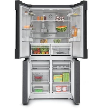 Réfrigérateur combiné - BOSCH SER4 - KFN96AXEA - Multi-portes - Classe E - 605 L - 183 x 90,5 x 73,1 cm - Acier brossé