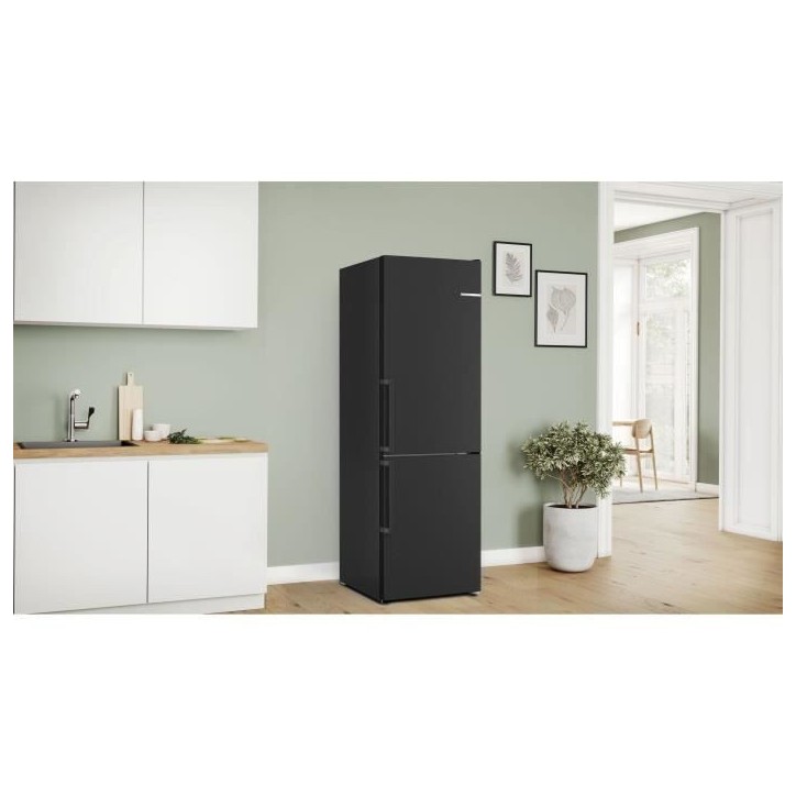 Réfrigérateur combiné - BOSCH - KGN36VXCT - Classe C - 321 L - 186 x 60 x 66,50 cm - Acier brossé noir Réfrigérateur combiné - BOSCH - KGN36VXCT - Classe C - 321 L - 186 x 60 x 66,50 cm - Acier brossé noir