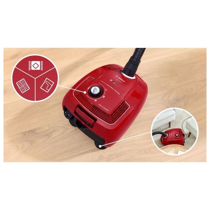 Aspirateur avec sac BOSCH GL38 - 600 W - 79 dB - HEPA - 10m - 4 L sac - variateur de puissance