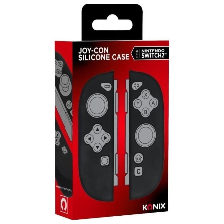 Coque de protection pour manettes Joy-Con - KONIX - Nintendo Switch 2 - Silicone - Antichoc - Anti-rayures - Anti-poussiere - No