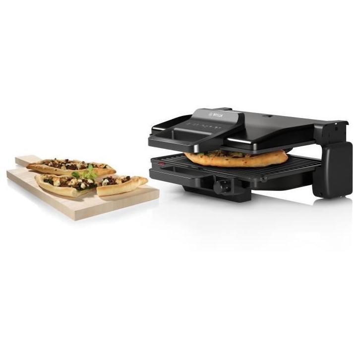 Grille-Viande - BOSCH - TCG3323 - Noir Mat - 2000W - thermostat 5 niveaux - 3 positions : mode grill ou four, pierrade