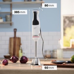 Mixeur plongeant - BOSCH - MSM4W221 - 600 W - 4 lames aiguiseés - Bol