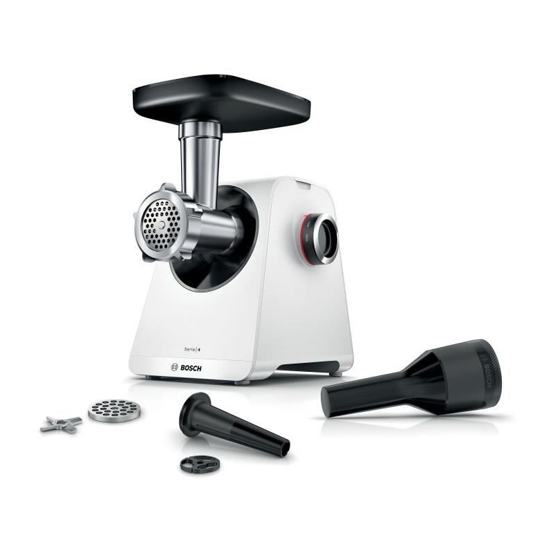 Hachoir a viande - BOSCH - MFWS420W Série 4 - Blanc - 500 W - moteur Hachoir a viande - BOSCH - MFWS420W Série 4 - Blanc - 500 W - moteur