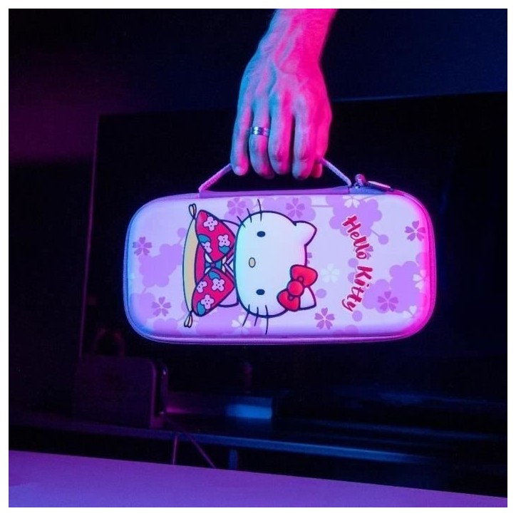 Housse de protection et transport - KONIX - Hello Kitty Nintendo Switch 2 - Rangement accessoires - Motif 3D - Rose Housse de protection et transport - KONIX - Hello Kitty Nintendo Switch 2 - Rangement accessoires - Motif 3D - Rose