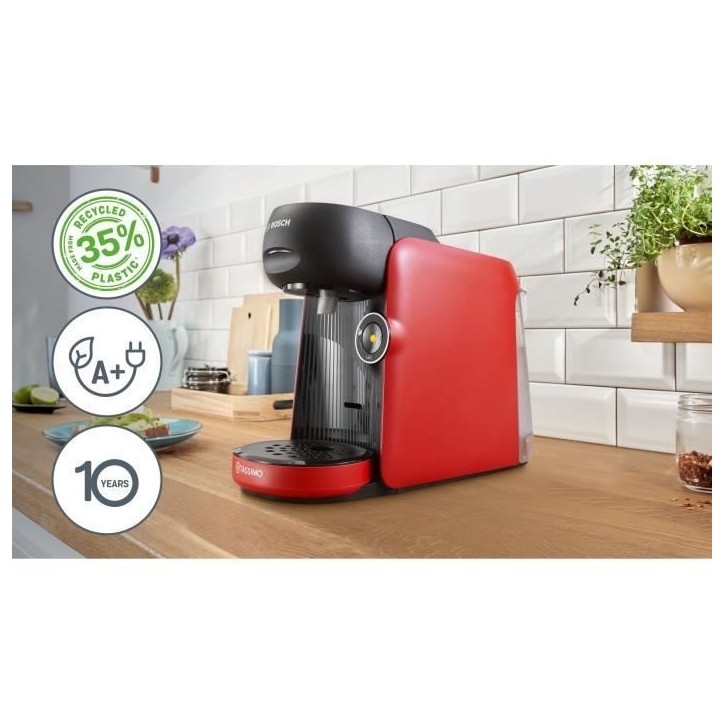 Machine a café multi-boissons - BOSCH TASSIMO - TAS163E - T16 Finesse - 1400 W - 0,7 l - Rouge Machine a café multi-boissons - BOSCH TASSIMO - TAS163E - T16 Finesse - 1400 W - 0,7 l - Rouge