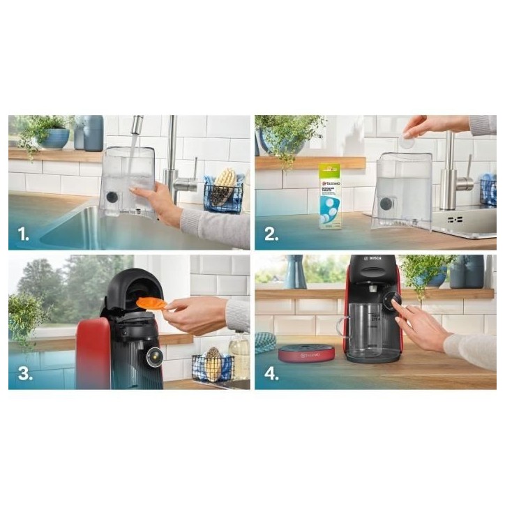 Machine a café multi-boissons - BOSCH TASSIMO - TAS163E - T16 Finesse - 1400 W - 0,7 l - Rouge Machine a café multi-boissons - BOSCH TASSIMO - TAS163E - T16 Finesse - 1400 W - 0,7 l - Rouge