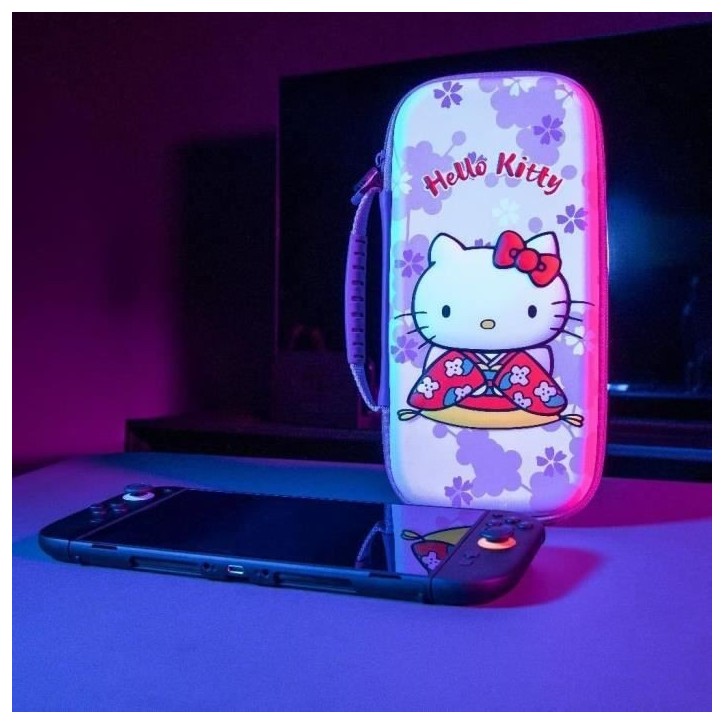 Housse de protection et transport - KONIX - Hello Kitty Nintendo Switch 2 - Rangement accessoires - Motif 3D - Rose Housse de protection et transport - KONIX - Hello Kitty Nintendo Switch 2 - Rangement accessoires - Motif 3D - Rose