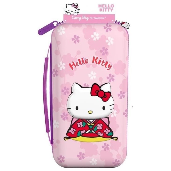 Housse de protection et transport - KONIX - Hello Kitty Nintendo Switch 2 - Rangement accessoires - Motif 3D - Rose Housse de protection et transport - KONIX - Hello Kitty Nintendo Switch 2 - Rangement accessoires - Motif 3D - Rose