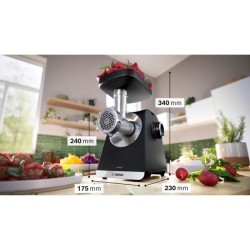 Hachoir a viande BOSCH Série 6 MFWS650B - 500 W - 3,5 kg/mn - 3 grill
