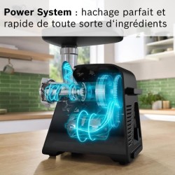 Hachoir a viande BOSCH Série 6 MFWS640B - 500 W - 3,5 kg/mn - 3 grill