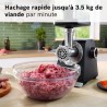 Hachoir a viande BOSCH Série 6 MFWS660B - 500 W - 3 grilles de hachoi