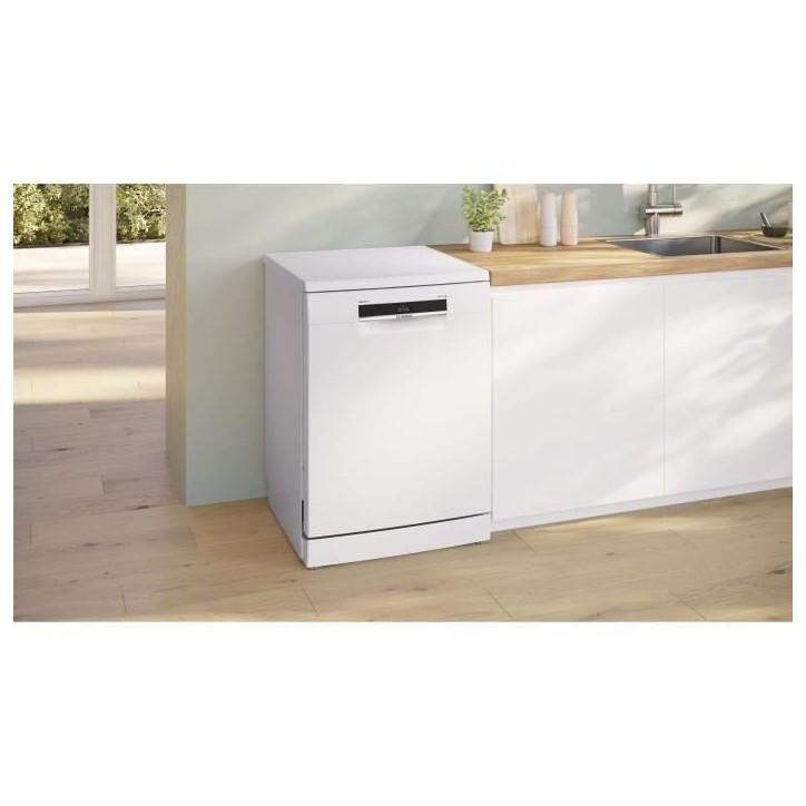 Lave-vaisselle pose libre BOSCH SSMS6ZCW12F SER6 - 14 couverts - Induction - L60cm - 38 dB - tiroir a couverts - Blanc