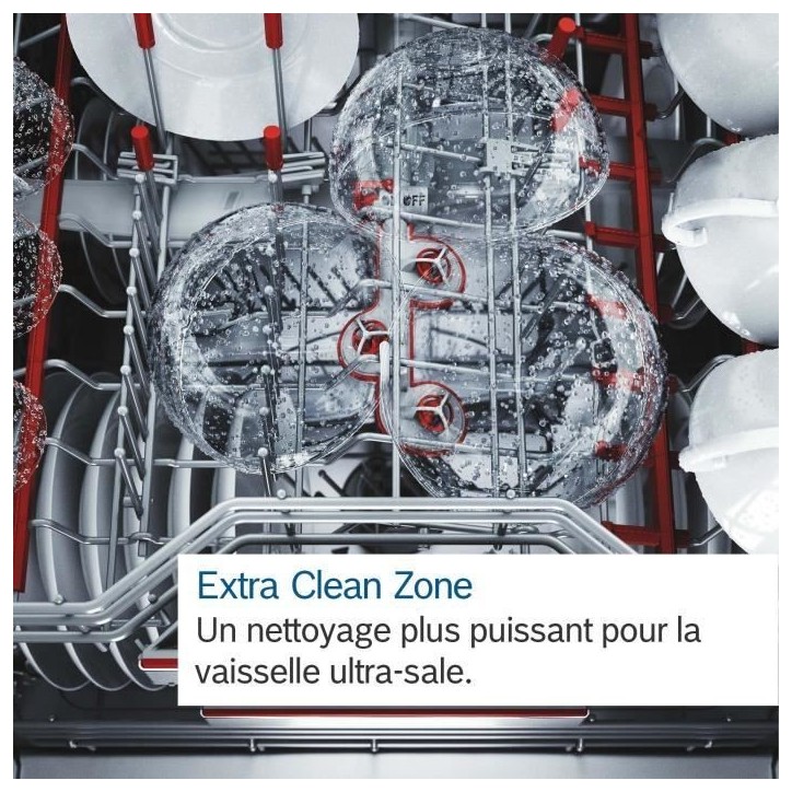 Lave-vaisselle pose libre BOSCH SSMS6ZCW12F SER6 - 14 couverts - Induction - L60cm - 38 dB - tiroir a couverts - Blanc