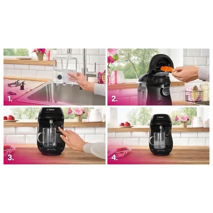 Machine a café multi-boissons - BOSCH - TASSIMO - T10 Happy noir - 1400 W Machine a café multi-boissons - BOSCH - TASSIMO - T10 Happy noir - 1400 W