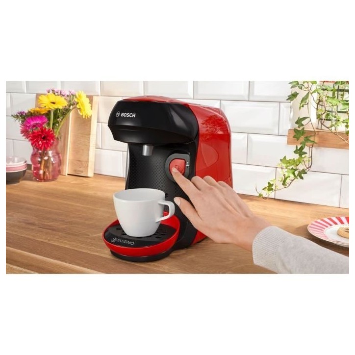 Machine a café multi-boissons - BOSCH - TASSIMO - T10 Happy rouge - 1400 W Machine a café multi-boissons - BOSCH - TASSIMO - T10 Happy rouge - 1400 W