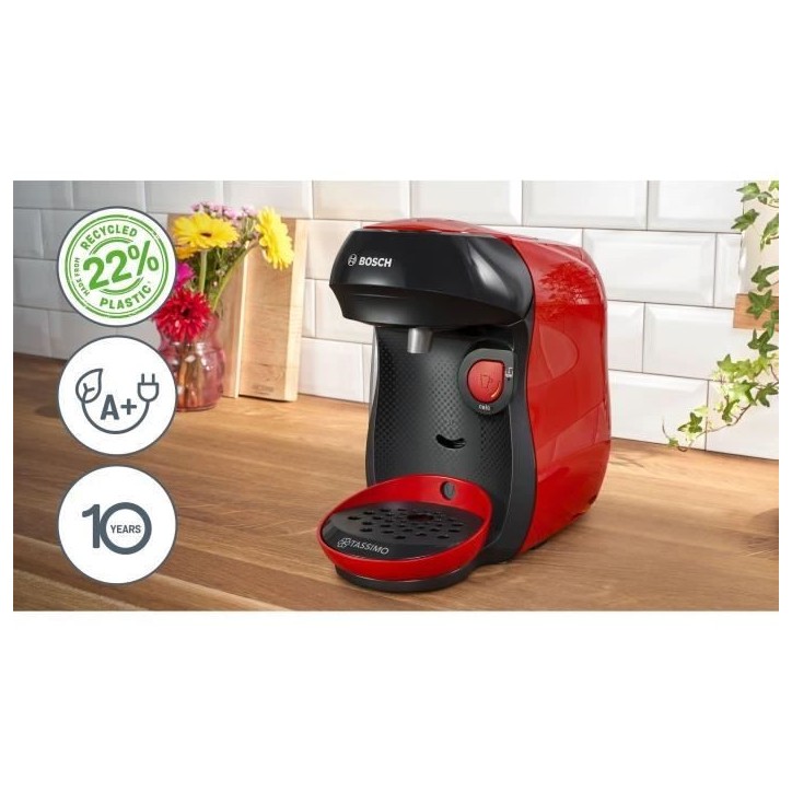 Machine a café multi-boissons - BOSCH - TASSIMO - T10 Happy rouge - 1400 W Machine a café multi-boissons - BOSCH - TASSIMO - T10 Happy rouge - 1400 W