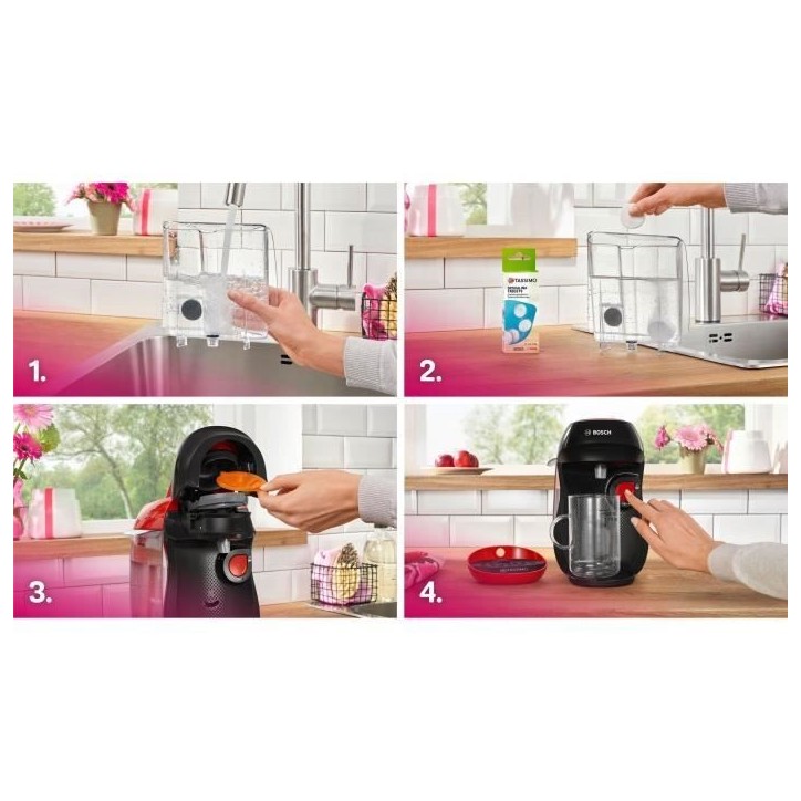 Machine a café multi-boissons - BOSCH - TASSIMO - T10 Happy rouge - 1400 W Machine a café multi-boissons - BOSCH - TASSIMO - T10 Happy rouge - 1400 W
