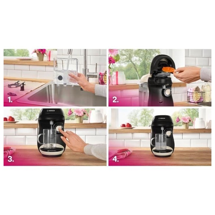 Machine a café multi-boissons - BOSCH - TASSIMO - T10 Happy vanille - 1400 W Machine a café multi-boissons - BOSCH - TASSIMO - T10 Happy vanille - 1400 W