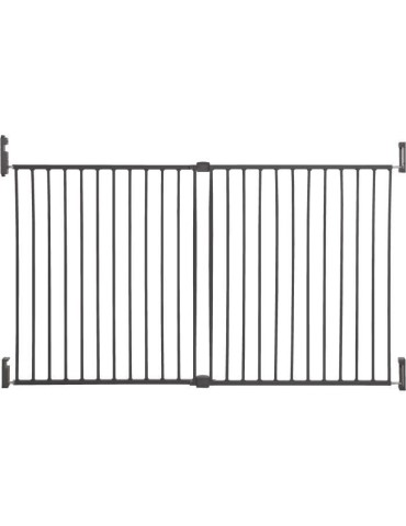 DREAMBABY Barriere de sécurité Extra large BROADWAY Gro Gate - A visser - L 76/134,5 x H 76 cm - Grise