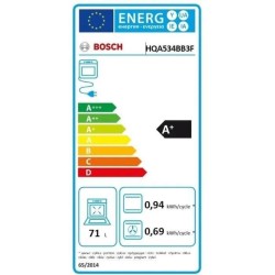 Four ecoclean - BOSCH SER4 - HQA534BB3F - Noir - 8 modes de cuisson -