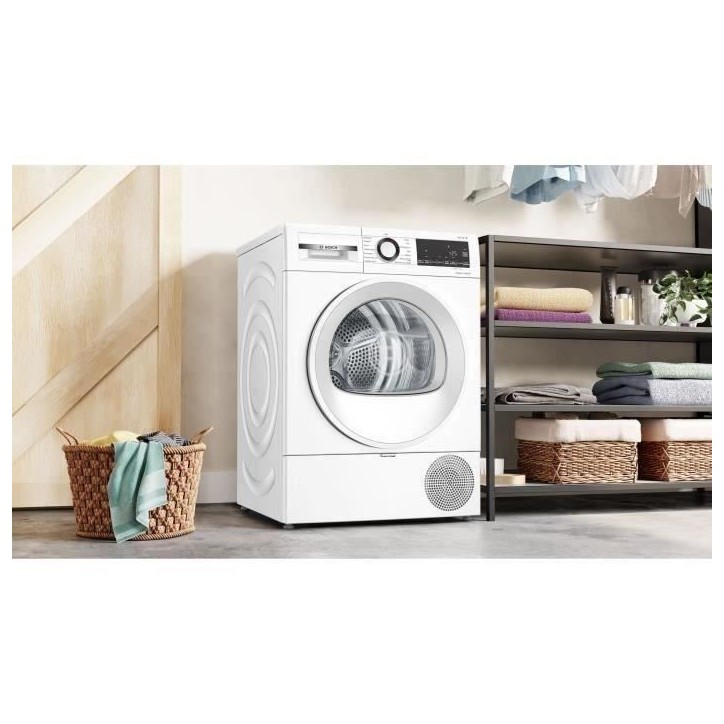 Seche-linge pompe a chaleur BOSCH WQG1420DFR SER6 - 9 kg - Induction - L60cm - Blanc Seche-linge pompe a chaleur BOSCH WQG1420DFR SER6 - 9 kg - Induction - L60cm - Blanc