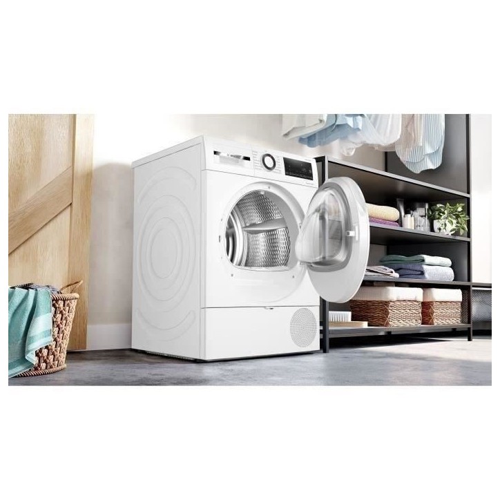 Seche-linge pompe a chaleur BOSCH WQG1420DFR SER6 - 9 kg - Induction - L60cm - Blanc Seche-linge pompe a chaleur BOSCH WQG1420DFR SER6 - 9 kg - Induction - L60cm - Blanc