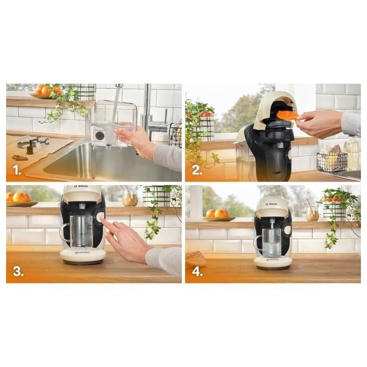 Machine a café multi-boissons - BOSCH - TASSIMO - T11 Style vanille - 1400 W