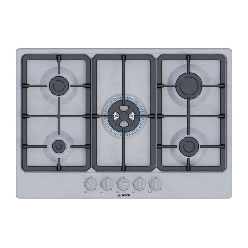 Table de cuisson a gaz - BOSCH Série 4 - 5 foyers - 52 x 75 x 4,5 cm