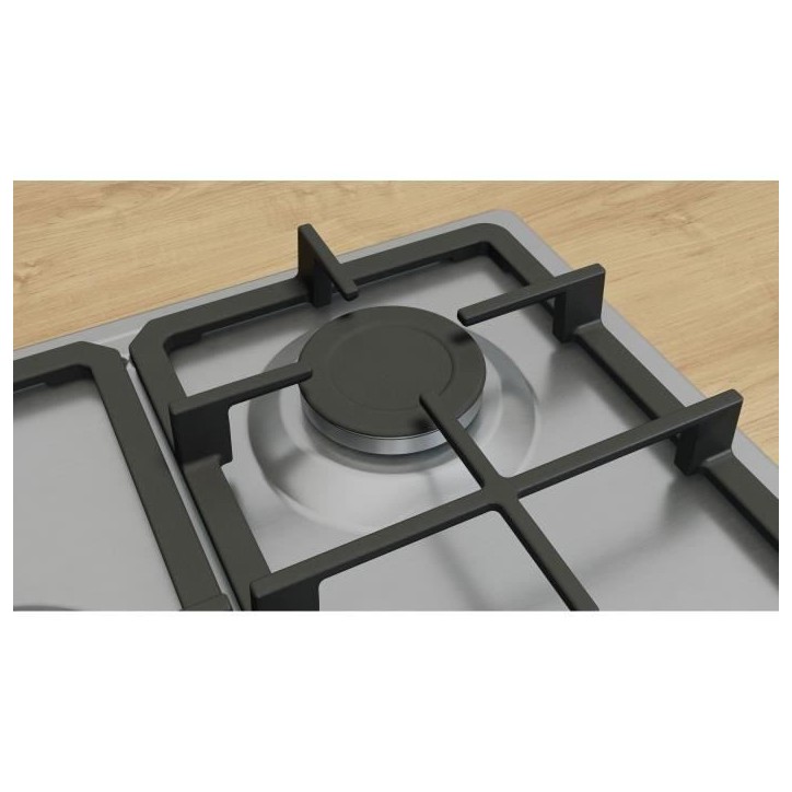 Table de cuisson a gaz - BOSCH Série 4 - 5 foyers - 52 x 75 x 4,5 cm - PGQ7B5K90 - Inox Table de cuisson a gaz - BOSCH Série 4 - 5 foyers - 52 x 75 x 4,5 cm - PGQ7B5K90 - Inox