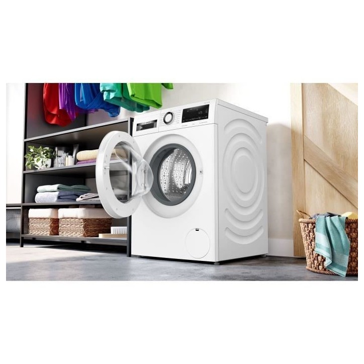 Lave-linge hublot BOSCH WGG244Z3FR SER6 - 9 kg - Induction - L60cm - 1400 trs/min - Classe A - Vapeur - Blanc Lave-linge hublot BOSCH WGG244Z3FR SER6 - 9 kg - Induction - L60cm - 1400 trs/min - Classe A - Vapeur - Blanc