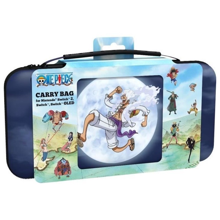Housse de protection et transport - KONIX - One Piece Nintendo Switch 2 - Rangement accessoires - Motif Luffy Gear 5 - Bleu Housse de protection et transport - KONIX - One Piece Nintendo Switch 2 - Rangement accessoires - Motif Luffy Gear 5 - Bleu