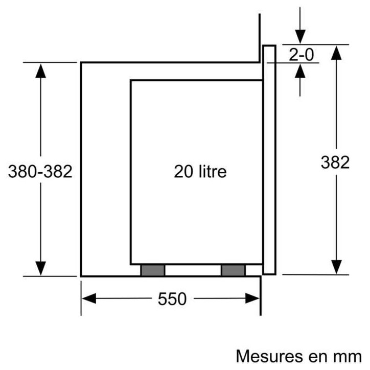 Micro-onde encastrable - BOSCH SER4 - BFL523MW1F - Blanc - 59,4 x 31,7 x 38,2 cm