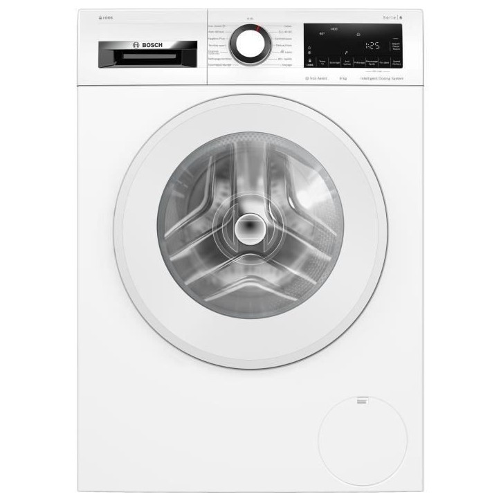 Lave-linge hublot BOSCH WGG244F1FR SER6 - 9 kg - i-DOS - Induction - L60cm - 1400 trs/min - Classe A - Vapeur - Blanc Lave-linge hublot BOSCH WGG244F1FR SER6 - 9 kg - i-DOS - Induction - L60cm - 1400 trs/min - Classe A - Vapeur - Blanc