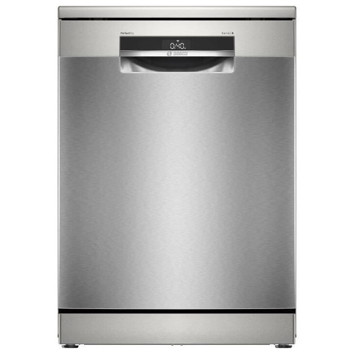 Lave-vaisselle pose libre BOSCH SMS6ZCI11F SER6 - 14 couverts - Induction - L60cm - 40 dB - Classe B - tiroir a couverts - Inox Lave-vaisselle pose libre BOSCH SMS6ZCI11F SER6 - 14 couverts - Induction - L60cm - 40 dB - Classe B - tiroir a couverts - Inox