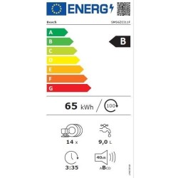 Lave-vaisselle pose libre BOSCH SMS6ZCI11F SER6 - 14 couverts - Induct