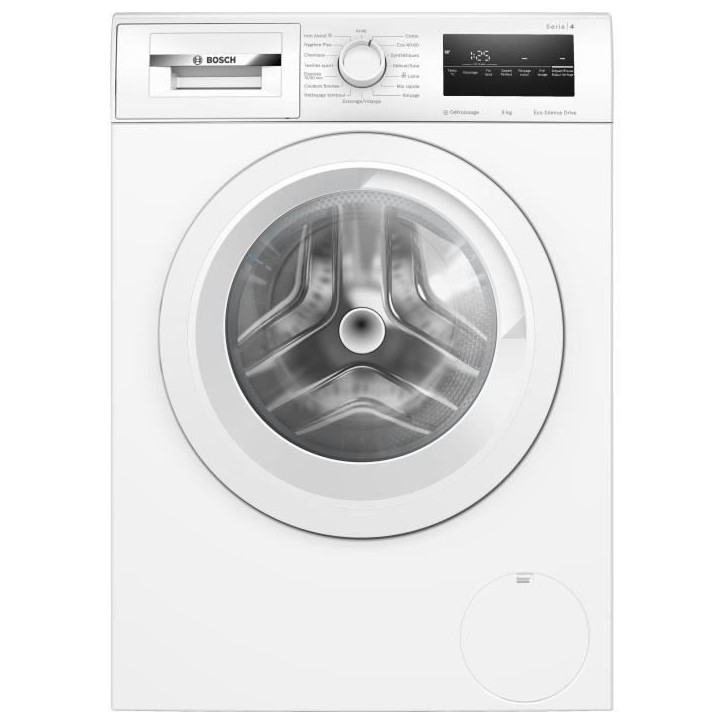 Lave-linge hublot BOSCH WAN24209FR SER4 - 9 kg - Induction - L60cm - 1200 trs/min - Classe A - Vapeur- Blanc Lave-linge hublot BOSCH WAN24209FR SER4 - 9 kg - Induction - L60cm - 1200 trs/min - Classe A - Vapeur- Blanc