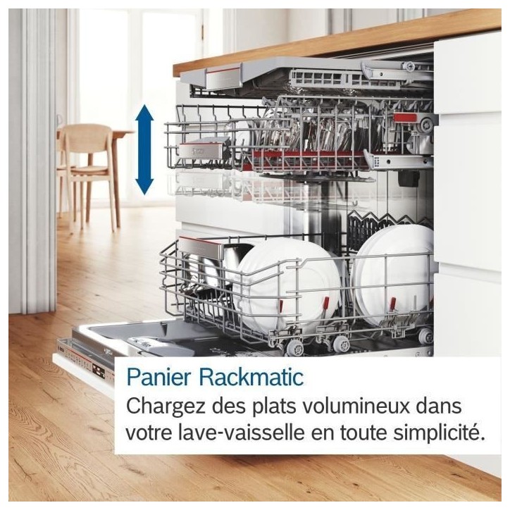 Lave-vaisselle pose libre BOSCH SMS4EMW01F SER4 - 14 couverts - Induction - L60cm - 42 dB - tiroir a couverts - Blanc Lave-vaisselle pose libre BOSCH SMS4EMW01F SER4 - 14 couverts - Induction - L60cm - 42 dB - tiroir a couverts - Blanc