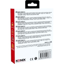Câble HDMI 2.1 - KONIX - Nintendo Switch 2 - Compatibilité 4K et 8K