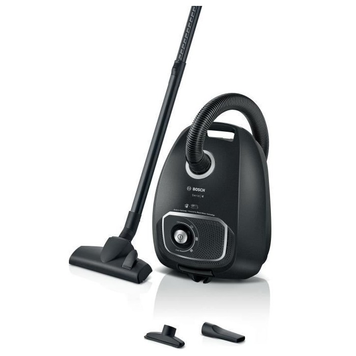 BOSCH Serie 4 BGB41BA1 - Aspirateur traineau sac - Rayon d'action 11 m - Capacité sac 4L - 75 dB - 700 W - Noir BOSCH Serie 4 BGB41BA1 - Aspirateur traineau sac - Rayon d'action 11 m - Capacité sac 4L - 75 dB - 700 W - Noir